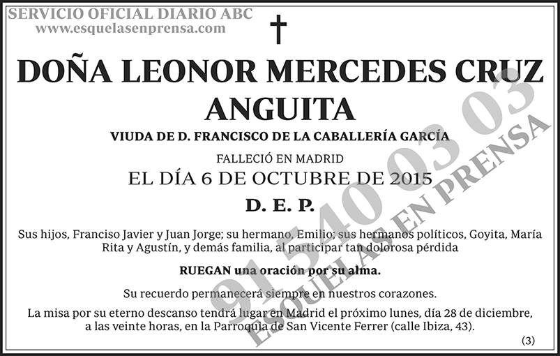 Leonor Mercedes Cruz Anguita